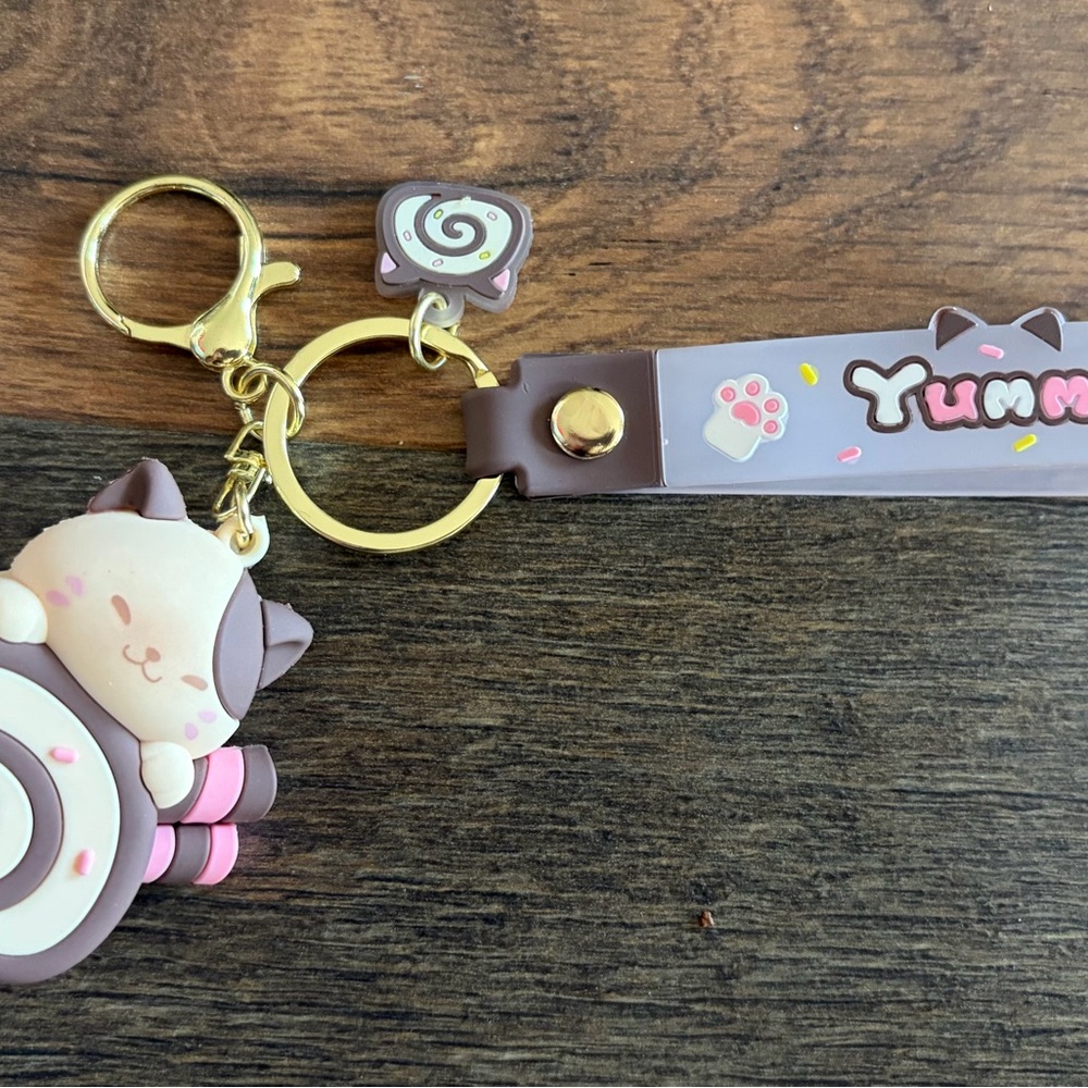 Cute Cat Wristlet Keychain -